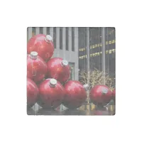 Huge Christmas Ball Ornaments in NYC Stone Magnet