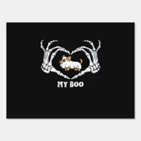 My Boo Chihuahua Costume With Skeleton Heart Hands Sign
