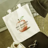 Hand Drawn Cute & Fun Red Apple Best Teacher Ever  Tote Bag