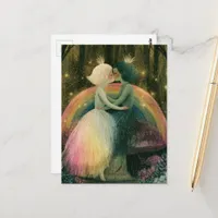Whimsical Forest Mushroom Fairy Tale Romance  Postcard