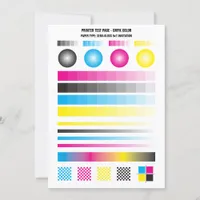 Printer Test Page CMYK Gradients Lines Invitation