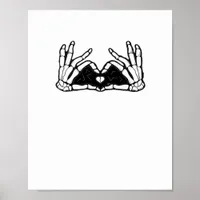 Skeleton Hands The Of A Heart Abstract Form Poster