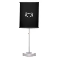 Skeleton Hands Heart Graphic Bold Impression Table Lamp