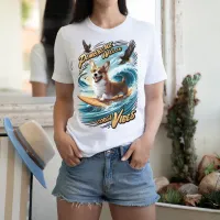 Surfing Welsh Corgi Catching Big Wave T-Shirt