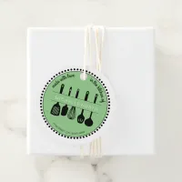 From the Kitchen Utensils Black on Any Color Favor Tags