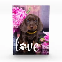 Valentines Day LOVE Custom Pet Picture Dog Lover  Photo Block