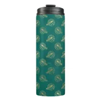 Vintage Grunge Teal and Gold Peacock Thermal Tumbler