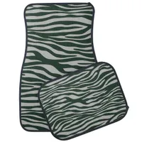 Grey and Black Zebra Stripes Car Floor Mat