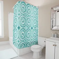 Unique Blue Swirl Pattern Shower Curtain