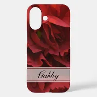 Red Carnation Floral iPhone 16 Case