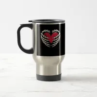 Ed Heart In Skeletal Hands Classic Style Travel Mug