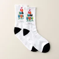 Cute Festive Holiday Black Sheep  Socks