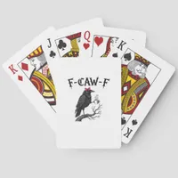 Gothic Crow F-Caw-F Bird Funny Halloween Raven Poker Cards