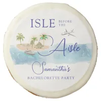 Tropical Island Palm Tree Destination Bachelorette Sugar Cookie