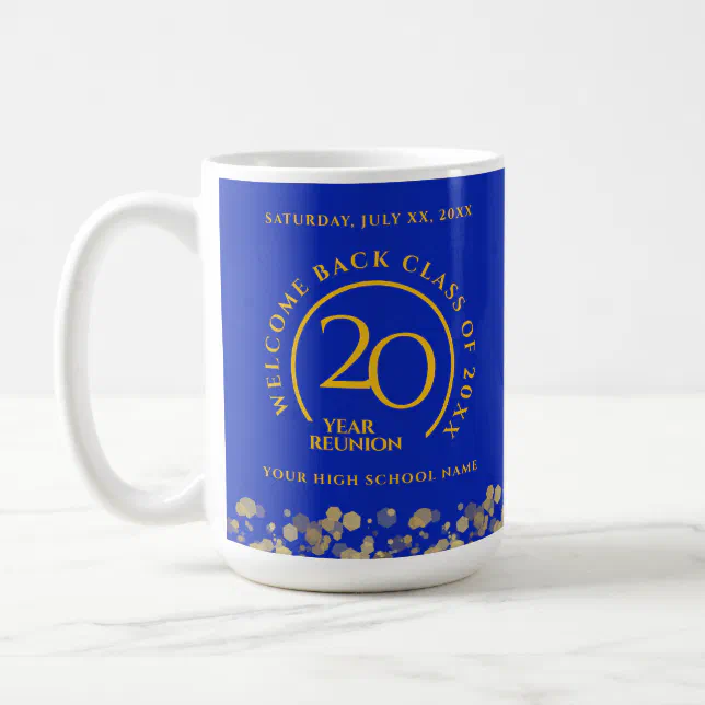 Blue & Gold School College Class Reunion Coffee Mug