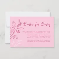 Pink Magenta Grass Books for Baby Card