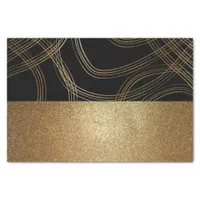 Glitter Black and Bronze Modern Luxury Glam Chic Tissue Paper