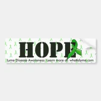 Hope and Lyme Disease Awareness Ribbon Bumper Sticker