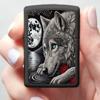 Enchanted Wolf and Reflection Zippo Lighter