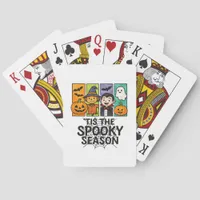 Tis The Spooky Season Halloween Vampire Pumpkin De Poker Cards