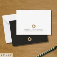 Business Logo Modern Luxury Note Card