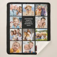 Create Your Own 12 Photo Collage Simple Picture Sherpa Blanket