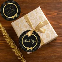 Elegant Black & Gold Surprise Birthday Party Favor Tags