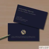 Simple Elegant Gold Logo Business Card