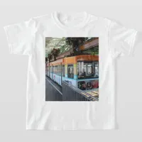 Orange Blue Wuppertal Floating Train T-Shirt