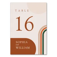 Abstract Arch Beige Table numbers