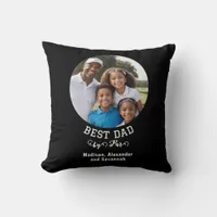 Best Dad by Par Golf-Themed Father's Day Photo Throw Pillow