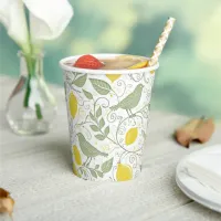 Fresh Lemons, Leaves and Birds ID1052 Paper Cups