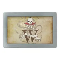 Jolly Roger Monogram Initial Belt Buckle