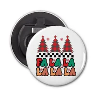 Fa la la la Retro Groovy Christmas Holidays Bottle Opener