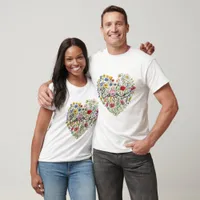 Floral Heart Love T-Shirt