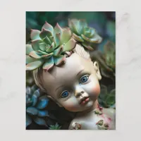 Doll Head in the Succulent Garden Postcard