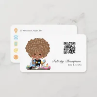 Afro Crafter QR Code Business Card