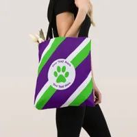 [Purple and Green] Bold Stripes Tote Bag