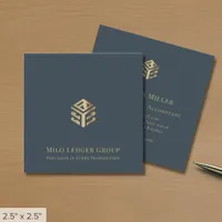 Modern Square Business Cards Custom Logo