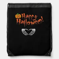 Spooky Skeleton Hands. Happy Halloween.  Drawstring Bag