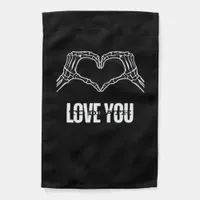 To Death - Skeleton Heart Hands Classic Garden Flag