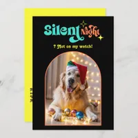 Hip Holiday Funny Retro Pet Dog Christmas Photo