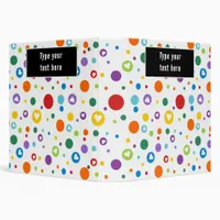dot heart Rainbow Colors  | Cute Back to School 3 Ring Binder