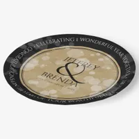 Elegant 1st Paper Wedding Anniversary Celebration Paper Plates