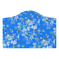 Under the Sea Blue Watercolor on Blue | Door Sign