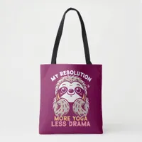 Sloth Tote Bag - More Yoga Less Drama