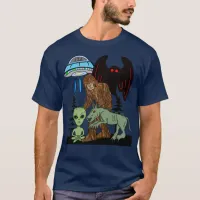 Cryptid Big Foot Alien Mothman UFO Chupacabra  T-Shirt