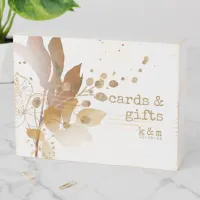 Golden Autumn Splash Wedding Cards & Gifts ID655 Wooden Box Sign