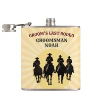 Groom’s Last Rodeo Sunset Groomsman Bachelor Party Flask