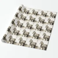 Sepia Amish Horse And Buggy Wrapping Paper